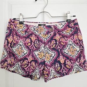 J Crew Paisley City Shorts